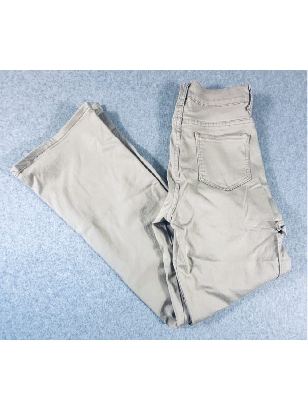 Bamboo Womens Size 11 Khaki Cargo Pants Wide Leg Stretch Utility Y2K Beige